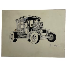 Robert Williams Hot Rod Artwork Signed Bottom Right