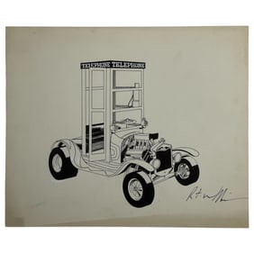 Robert Williams Hot Rod Artwork Signed Bottom Right