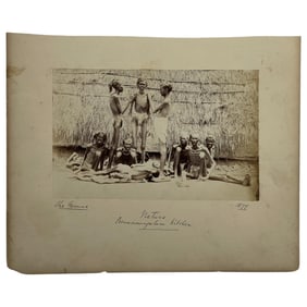 Scarce India Famine 1877 Original Photograph Mounted to Board