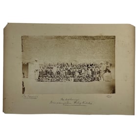 Scarce India Famine 1877 Original Photograph Mounted to Board