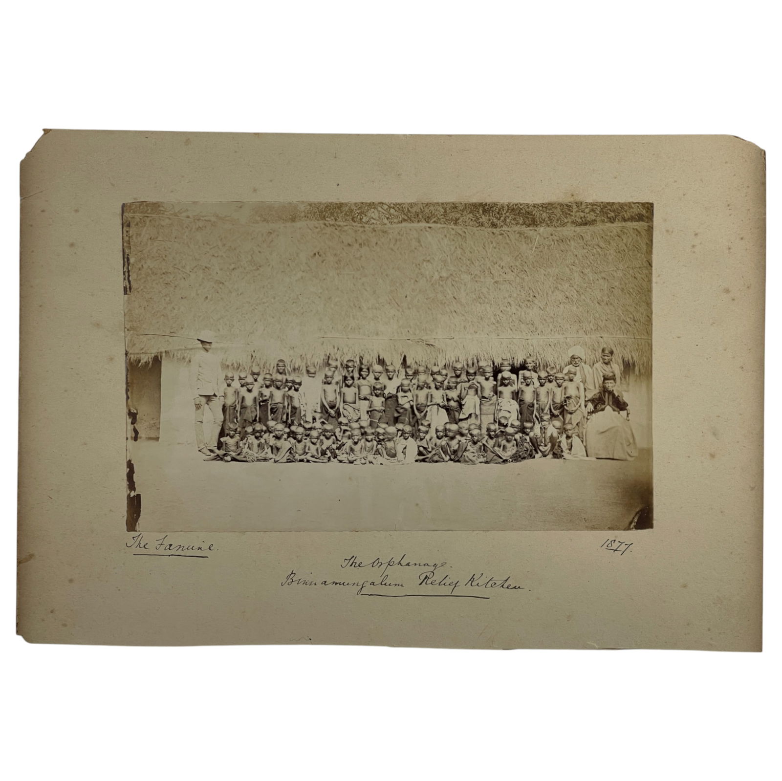 Scarce India Famine 1877 Original Photograph Mounted to Board (1 of 4)