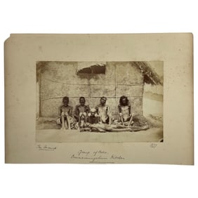 Scarce India Famine 1877 Original Photograph Mounted to Board