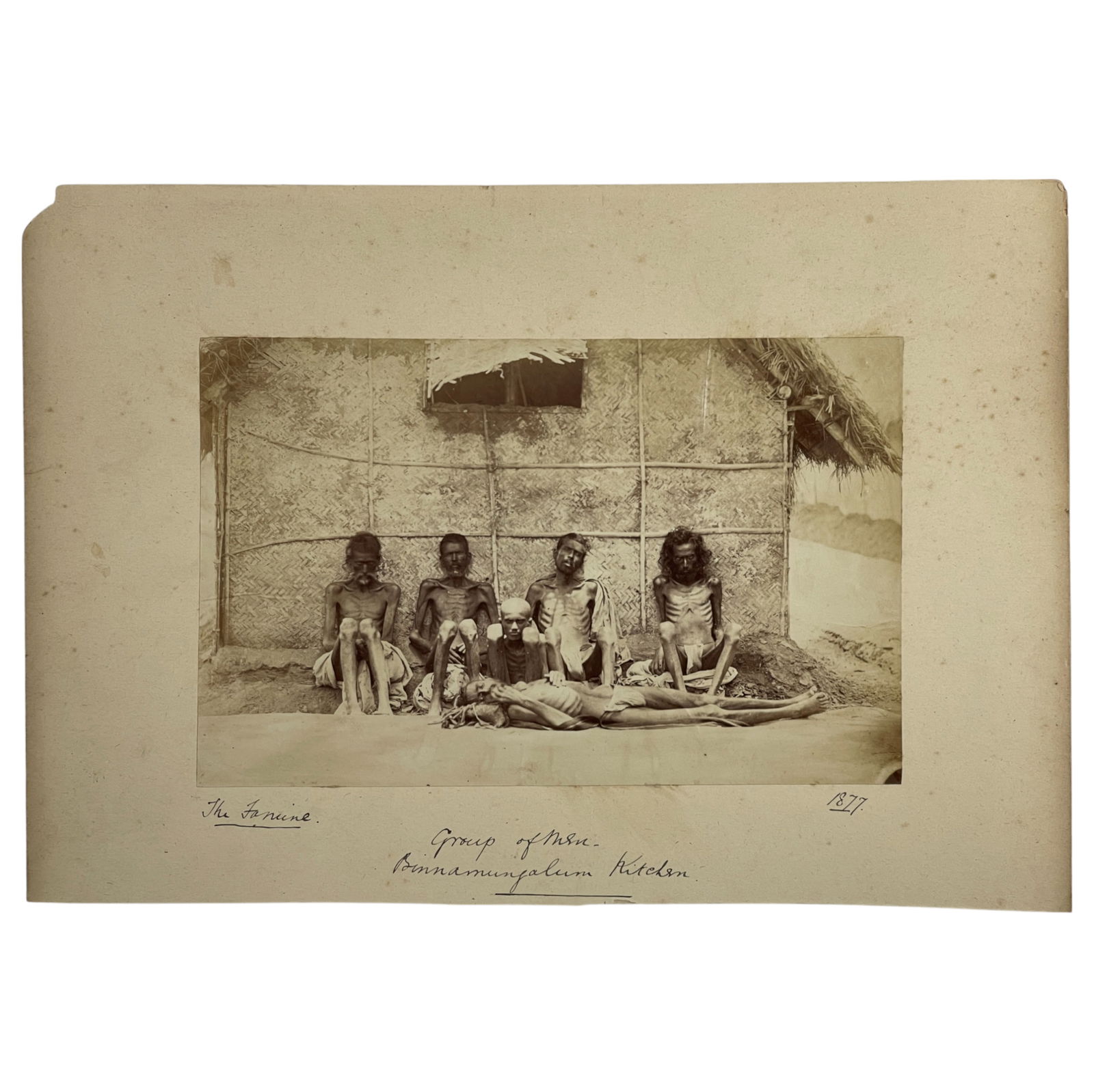 Scarce India Famine 1877 Original Photograph Mounted to Board (1 of 4)