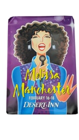 The Desert Inn Original Las Vegas Caricature Poster of Melissa Manchester Translucent