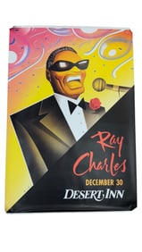 The Desert Inn Original Las Vegas Caricature Rare Unreleased Poster of Ray Charles