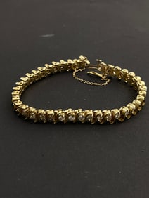 Vintage 14k Gold Tennis Bracelet 23.88 Grams