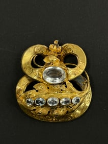 Antique Victorian 14k Gold Large Brooch 15.32 Grams