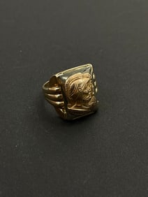 Vintage 10k Warrior Ring Size 10 9.63 Grams