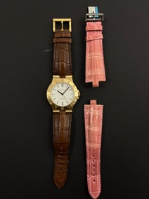 BVLGARI Bulgari 18k Gold Automatic Wrist Watch Diagono LCV35G