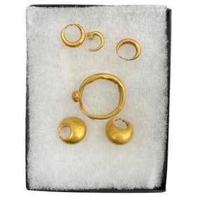 Ancient Gold Jewelry Earring Artifacts High Karat