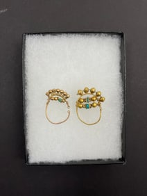 Ancient Gold High Karat Earring Pair