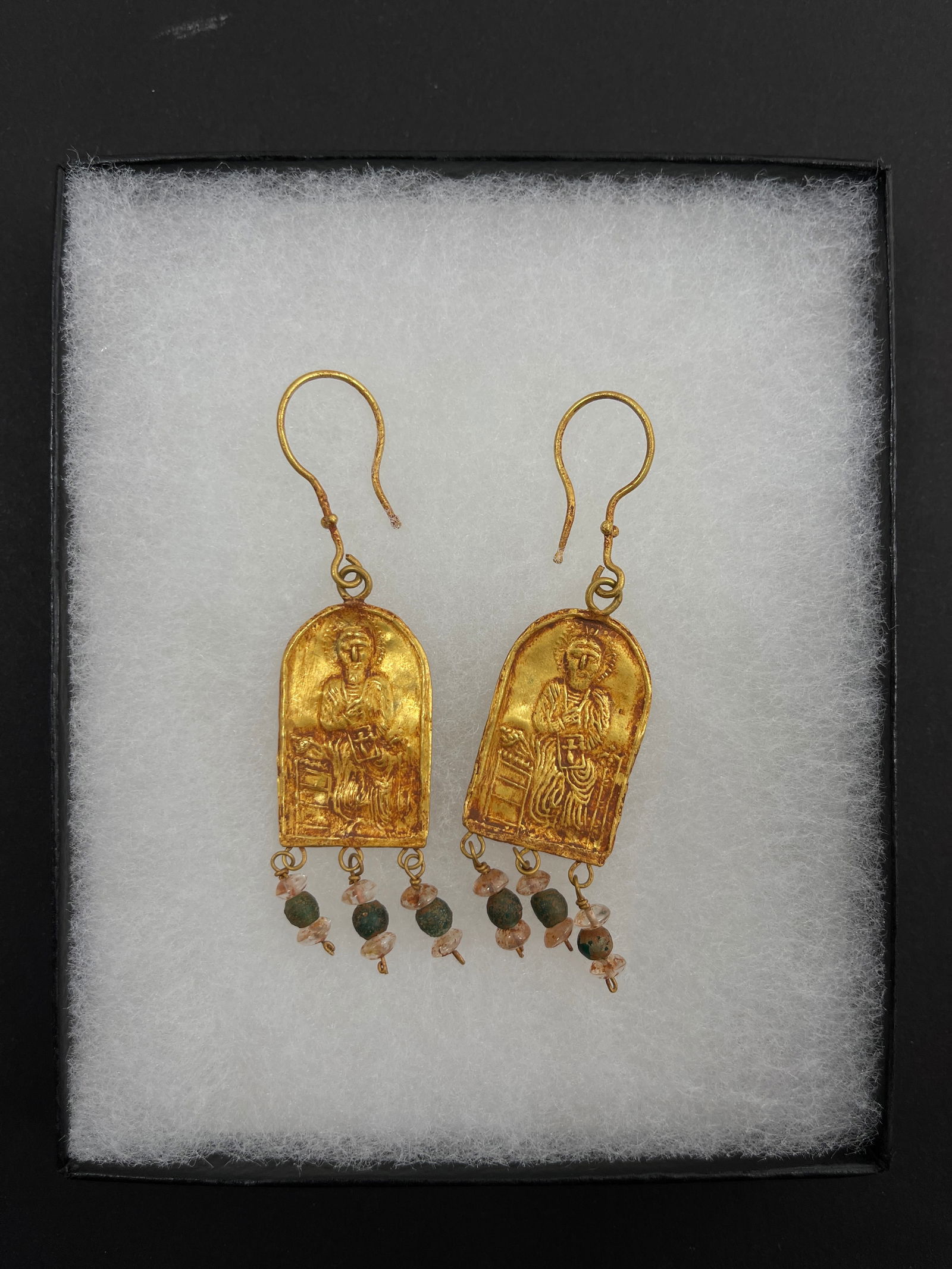 Ancient Gold High Karat Jewelry Earring Pair (1 of 3)