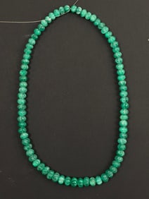 Ancient Carved Bead Ememrald Necklace