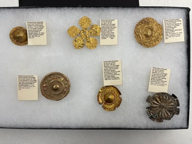 Ancient Roman Hammered Sheet Gold Ornaments with Design