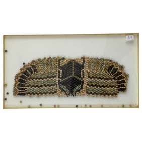 Ancient Egyptian Original Stringing of Mummy Beads as Winged Scarab
