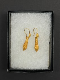 Ancient High Karat Gold Earring Pear