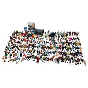 Vintage Legos And Action Figure Collection, Includes Star Wars, Star Trek, And Doctor Who