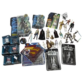 Tron Star Wars And Superman Figures Lot