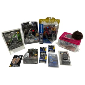 Star Trek Tribble Trapper And Various Phasers, Spock Ears And Action Figures