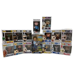 Funko Pop Collection Includes A Sheldon Bobble Head And Bob Ross Bobblehead