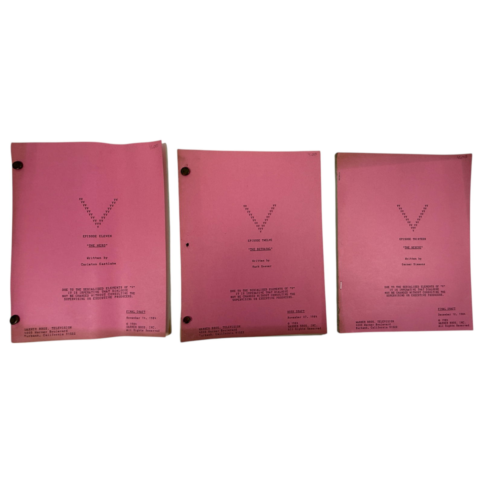 Vintage Movie Scripts (1 of 4)