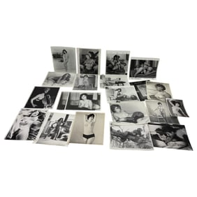 Vintage Original Burlesque Nude Pin Up Model Risque Photo 8X10 Black & White Photographs