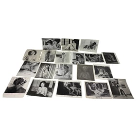Vintage Original Burlesque Nude Pin Up Model Risque Photo 8X10 Black & White Photographs
