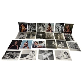 Vintage Original Burlesque Nude Pin Up Model Risque Photo 8X10 Black & White Photographs