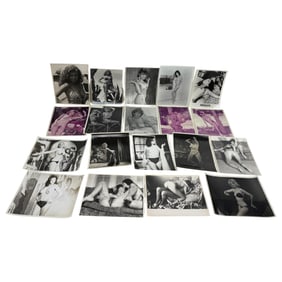 Vintage Original Burlesque Nude Pin Up Model Risque Photo 8X10 Black & White Photographs