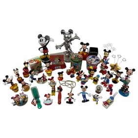 Vintage Assorted Action Figures Collection Mickey Mouse Figurines An Other Charcters