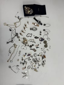 Vintage Assorted Jewelry Lot Of Bracelets Silver Plated