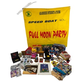 Vintage Toys, And Film, And Pins Collectors Lot