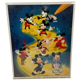Rare Vintage 1954 Mickey Mouse Original Generations Poster Walt Disney