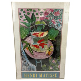 Vintage Henri Matisse 1987 Lithograph Poster Goldfish