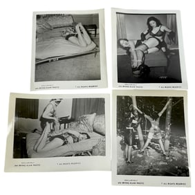 Bettie Page Pin-up Irving Klaw Vintage Rare B&W 1950s Bondage 4x5 Photograph Collection