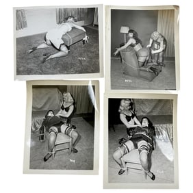 Bettie Page Pin-up Irving Klaw Vintage Rare B&W 1950s Bondage 4x5 Photograph Collection