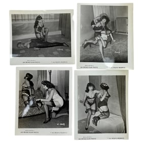 Bettie Page Pin-up Irving Klaw Vintage Rare B&W 1950s Bondage 4x5 Photograph Collection