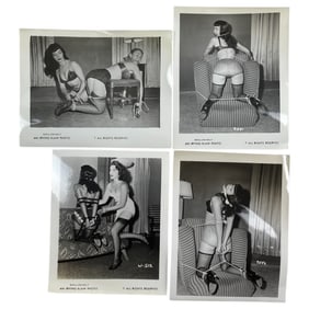 Pin-up Bettie Page Irving Klaw Vintage Rare B&W 1950s Bondage 4x5 Photograph Collection