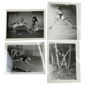 Bettie Page Pin-up Irving Klaw Vintage Rare B&W 1950s Bondage 4x5 Photograph Collection