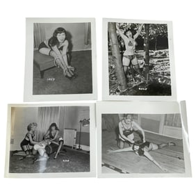 Bettie Page Irving Klaw Vintage Rare B&W 1950s Bondage 4x5 Pin-up Photograph Collection