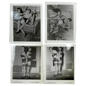 Bettie Page Irving Klaw Vintage Rare B&W 1950s Bondage 4x5 Pin-up Photograph Collection