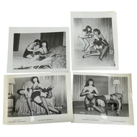 Bettie Page Irving Klaw Vintage Rare B&W 1950s Bondage 4x5 Pin-up Photograph Collection