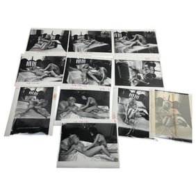 Vintage Erotic Nude Tanya Raider & Kimberly Wyatt Original Production B&W Photographs