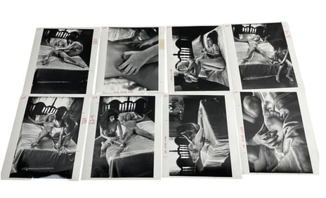 Vintage Erotic Nude Tanya Raider & Kimberly Wyatt Original Production B&W Photographs