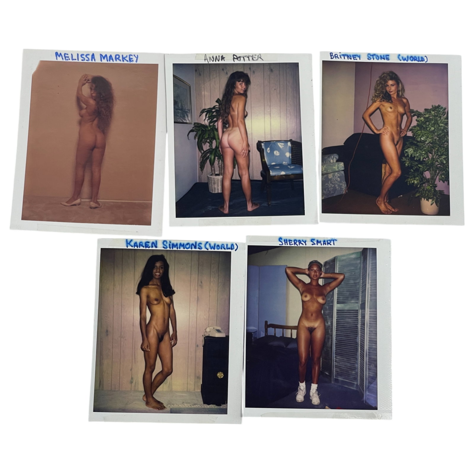 Vintage Erotic Nude Polaroid – Original Bondage Magazine Production Shoot Lot of 5: Original vintage Polaroid photograph featuring an erotic nude model, believed to be taken during a production shoot for a bondage-themed magazine. This unique piece captures raw, unfiltered imagery ch