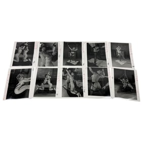 Stalked – Vintage Bondage Magazine Photo Lot (8" x 10") – Original Erotic Production Stamped Lot