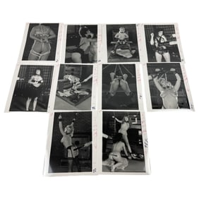 Stalked – Vintage Bondage Magazine Photo Lot (8" x 10") – Original Erotic Production Stamped Lot