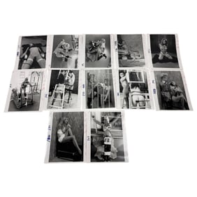 Slave Vintage Bondage Magazine Photo Lot (8" x 10") – Original Erotic Production Stamped Lot of 12