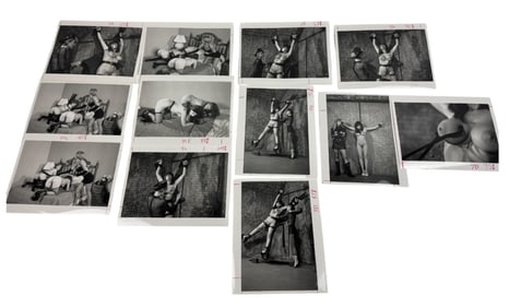 Celebrity Bondage Photo – Vintage Erotic Movie/Magazine Production Material Lot of 12 Photos