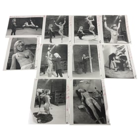 Vintage Erotic Nude Original Bondage Lesbian Production 8 x 10 Photo Shoot Collection Lot